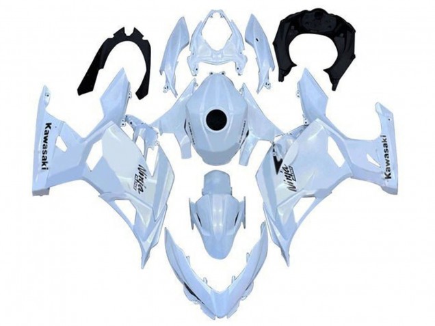 Purchase 2018-2024 Pearl White Kawasaki Ninja 400 Motorcycle Fairings UK