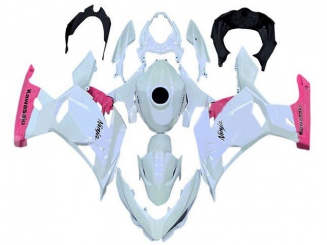 Purchase 2018-2024 Pearl White Pink Kawasaki Ninja 400 Motorcycle Fairings UK