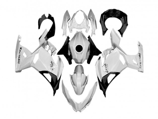 Purchase 2018-2024 White Silver Black Kawasaki Ninja 400 Motorcycle Fairings UK