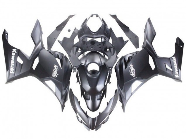 Purchase 2018-2024 Matte Black White Decals Kawasaki Ninja 400 Motorcycle Fairings UK