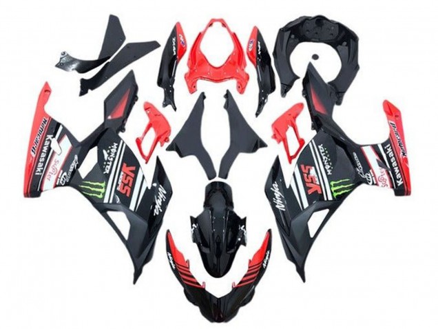 Purchase 2018-2024 Red Black Green Monster Kawasaki Ninja 400 Motorcycle Fairings UK