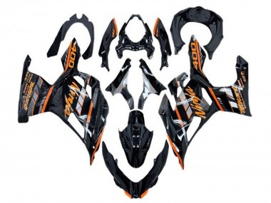 Purchase 2018-2024 Glossy Black Orange Grey Kawasaki Ninja 400 Motorcycle Fairings UK