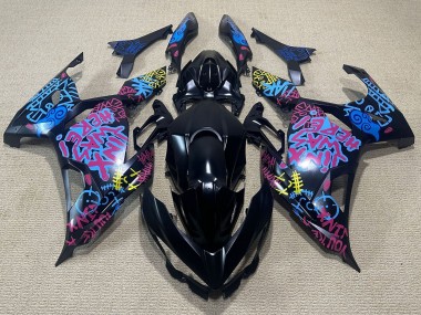 Purchase 2018-2024 Black Blue Jinx Kawasaki Ninja 400 Motorcycle Fairings UK