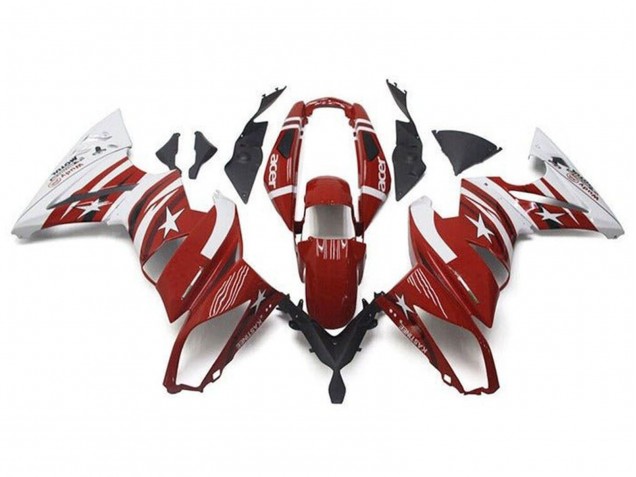 Purchase 2009-2011 Red White Star Acer Kawasaki Ninja 650 EX650 Motorcycle Fairings UK