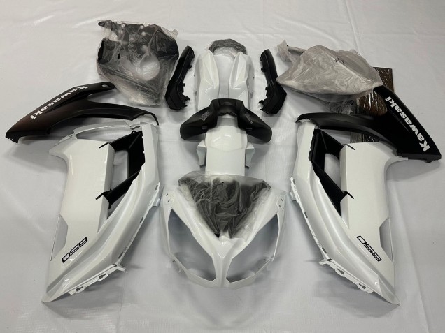 Purchase 2012-2016 Pearl White Matte Black Kawasaki Ninja 650 EX650 Motorcycle Fairings UK