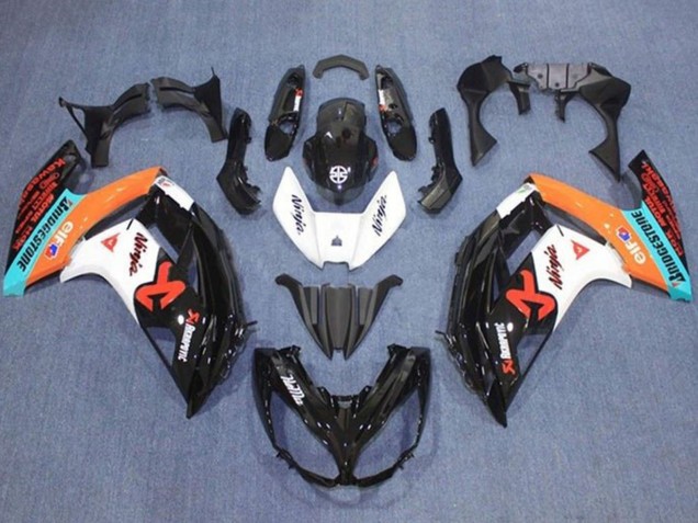 Purchase 2012-2016 Glossy Black White Orange Blue Red Kawasaki Ninja 650 EX650 Motorcycle Fairings UK