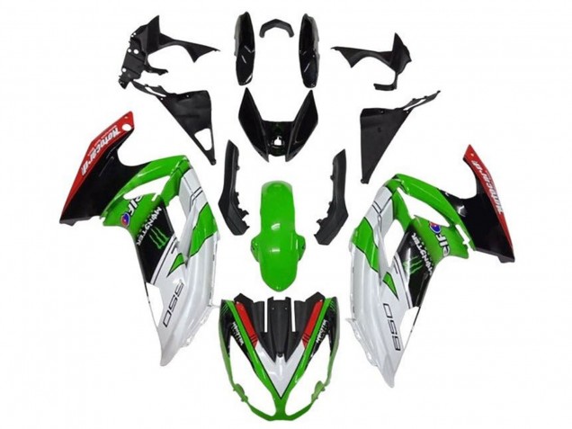Purchase 2012-2016 White Green Black Red Monster Kawasaki Ninja 650 EX650 Motorcycle Fairings UK