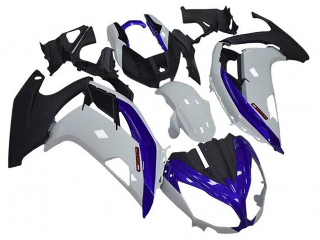 Purchase 2012-2016 White Blue Matte Black Kawasaki Ninja 650 EX650 Motorcycle Fairings UK