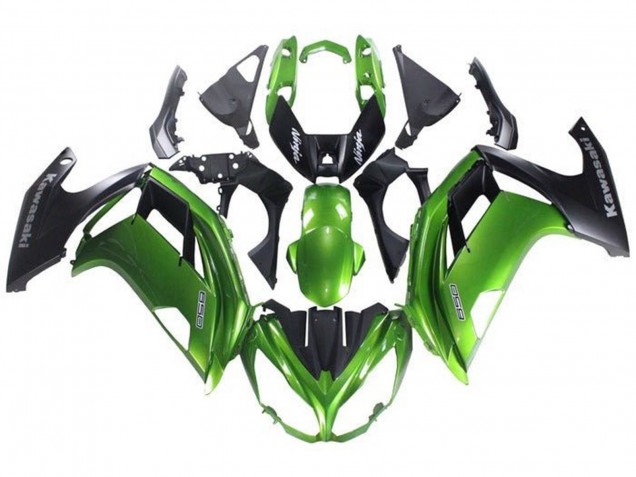Purchase 2012-2016 Green Matte Black Kawasaki Ninja 650 EX650 Motorcycle Fairing UK