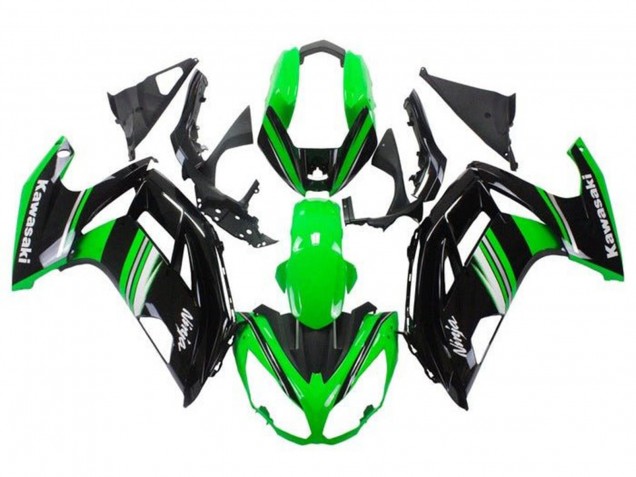 Purchase 2012-2016 Green Black White Grey Stripe Kawasaki Ninja 650 EX650 Motorcycle Fairings UK