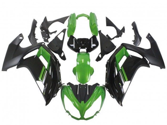 Purchase 2012-2014 Green Black Kawasaki Ninja ER6F Motorcycle Fairings UK