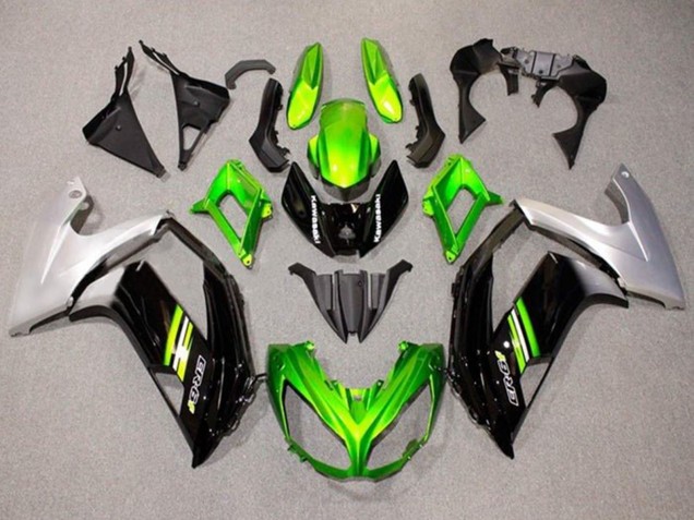 Purchase 2012-2014 Green Black Silver Kawasaki Ninja ER6F Motorcycle Fairings UK