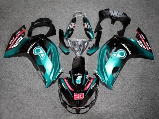 Purchase 2012-2016 Blue Glossy Black Petronas Kawasaki Ninja 650 EX650 Motorcycle Fairings UK
