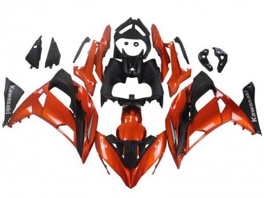 Purchase 2017-2019 Orange Matte Black Kawasaki Ninja 650 EX650 Motorcycle Fairings UK