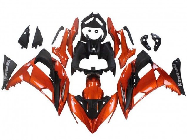 Purchase 2017-2019 Orange Matte Black Kawasaki Ninja 650 EX650 Motorcycle Fairings UK