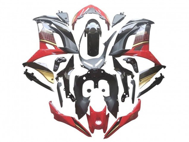Purchase 2017-2019 Red Black Gold Kawasaki Ninja 650 EX650 Motorcycle Fairings UK