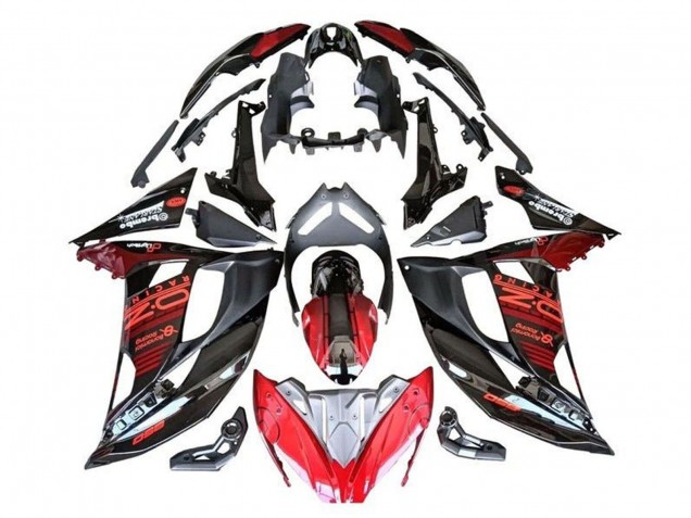 Purchase 2017-2019 Red Black Silver Kawasaki Ninja 650 EX650 Motorcycle Fairings UK