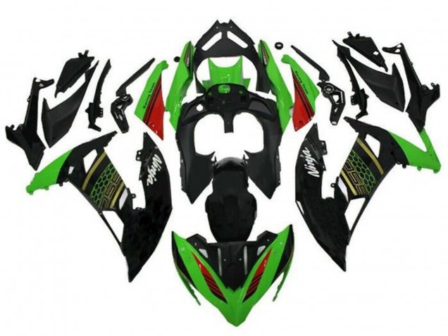 Purchase 2017-2019 Green Black Red Gold Honeycomb Kawasaki Ninja 650 EX650 Motorcycle Fairings UK