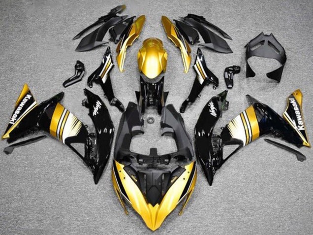 Purchase 2017-2019 Gold Black White Kawasaki Ninja 650 EX650 Motorcycle Fairings UK