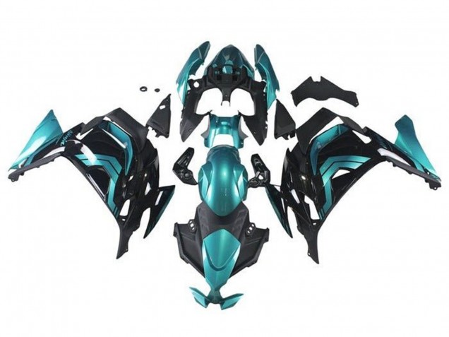 Purchase 2020-2024 Black Teal Ninja 650 EX650 Motorcycle Fairings UK Purchase 2020-2024 Black Teal Ninja 650 EX650 Motorcycle Fairings UK