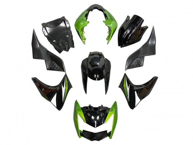 Purchase 2007-2009 Green Glossy Black Silver Kawasaki Z1000 Motorcycle Fairings UK