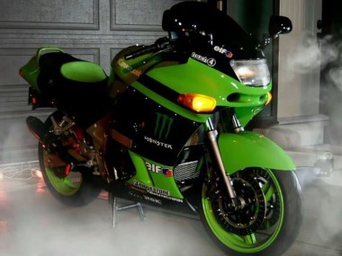 Purchase 1993-2007 Green Black Monster Energy Kawasaki ZZR400 Motorcycle Fairings UK