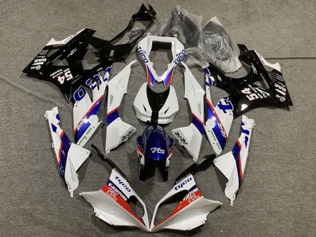 Purchase 2009-2014 White Red Blue Glossy Black Tyco BMW S1000RR Motorcycle Fairing UK