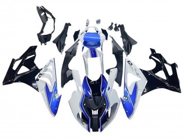 Purchase 2009-2014 White Blue Glossy Black HP BMW S1000RR Motorcycle Fairings UK