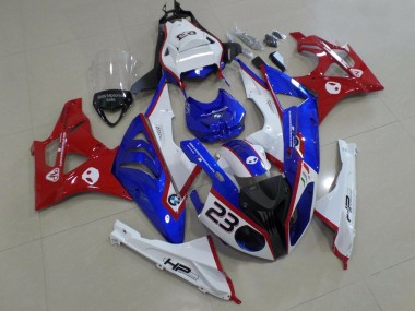 Purchase 2009-2014 White Red Blue HP BMW S1000RR Motorcycle Fairings UK