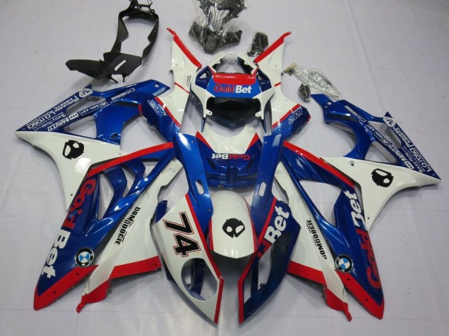Purchase 2009-2014 White Red Blue GoldBet BMW S1000RR Motorcycle Fairings UK