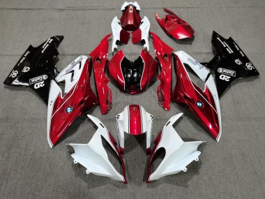 Purchase 2009-2014 White Red Glossy Black Castrol BMW S1000RR Motorcycle Fairings UK