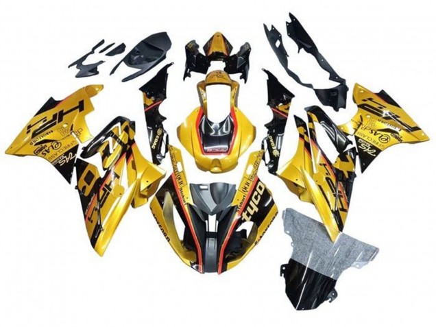 Purchase 2015-2016 Gold Black Tyco BMW S1000RR Motorcycle Fairings UK