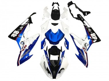 Purchase 2017-2018 White Blue Tecmas BMW S1000RR Motorcycle Fairings UK
