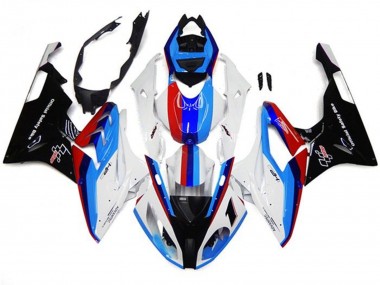 Purchase 2017-2018 White Red Blue Stripe BMW S1000RR Motorcycle Fairings UK