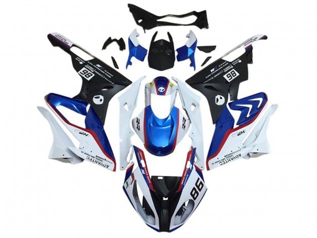 Purchase 2017-2018 White Blue Red Matte Black 86 BMW S1000RR Motorcycle Fairings UK