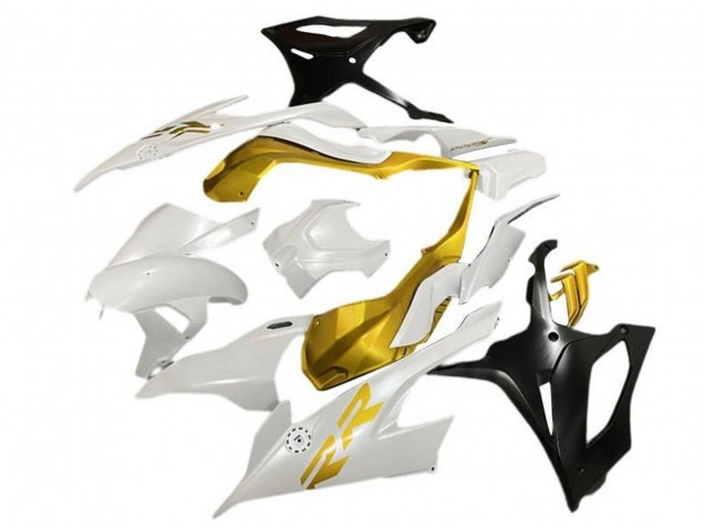 Purchase 2019-2022 White Gold Matte Black BMW S1000RR Motorcycle Fairings UK