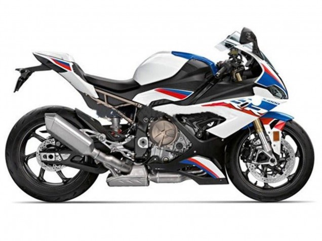 Purchase 2019-2022 White Blue Red Stripe BMW S1000RR Motorcycle Fairings UK