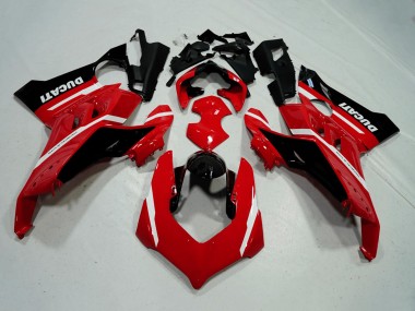 Purchase 2020-2021 Red White Stripe Black Ducati Panigale V4 V4S Motorcycle Fairings UK