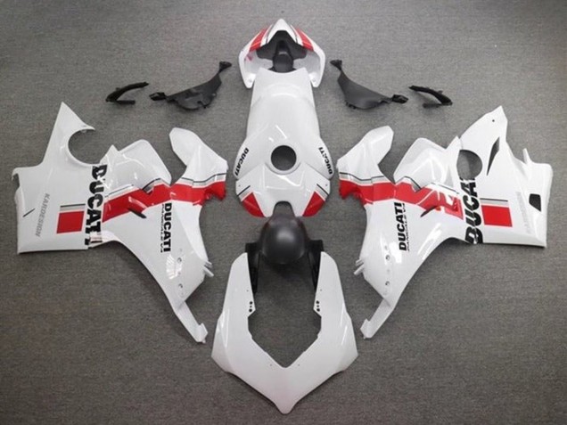 Purchase 2020-2021 White Black Red Stripe Ducati Panigale V4 V4S Motorcycle Fairings UK Purchase 2020-2021 White Black Red Stripe Ducati Panigale V4 V4S Motorcycle Fairings UK