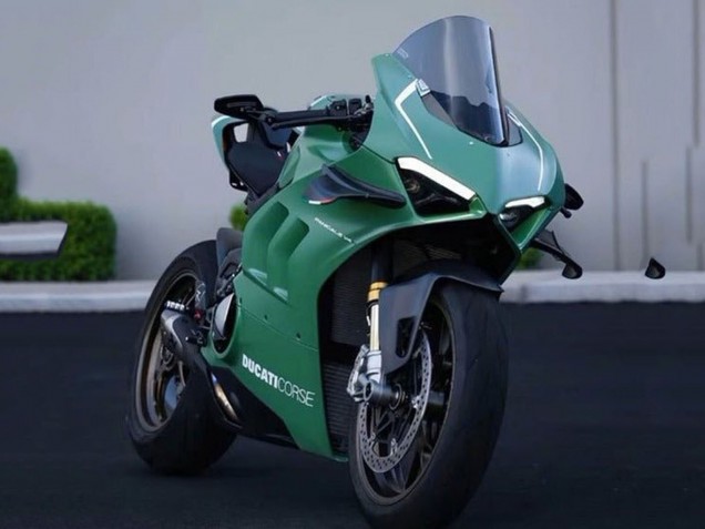 Purchase 2020-2021 Matte Green White Ducati Panigale V4 V4S Motorcycle Fairings UK Purchase 2020-2021 Matte Green White Ducati Panigale V4 V4S Motorcycle Fairings UK