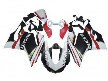 Purchase 2011-2014 White Red Matte Black Ducati Panigale 1199 Motorcycle Fairings UK