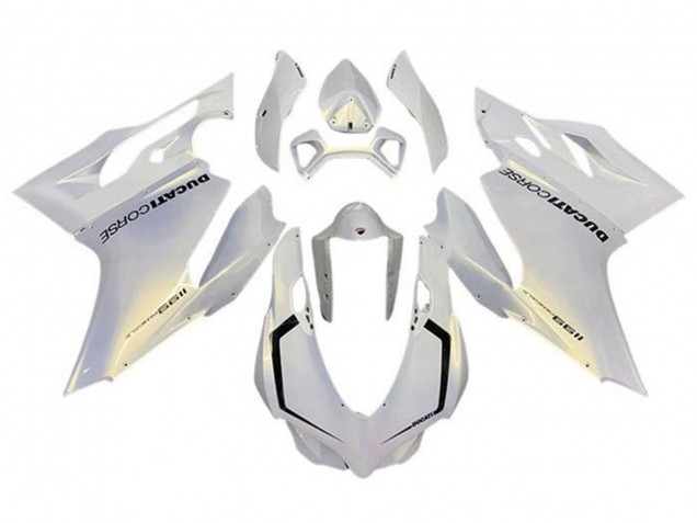 Purchase 2011-2014 Pearl White Corse Ducati Panigale 1199 Motorcycle Fairings UK