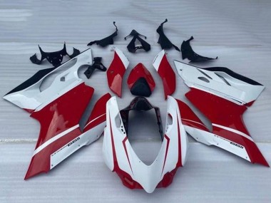Purchase 2011-2014 White Red Glossy Black Ducati Panigale 1199 Motorcycle Fairing UK
