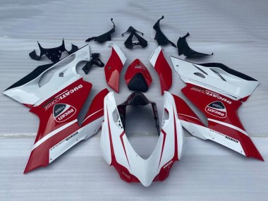 Purchase 2011-2014 White Red Glossy Black Ducati Panigale 1199 Motorcycle Fairings UK