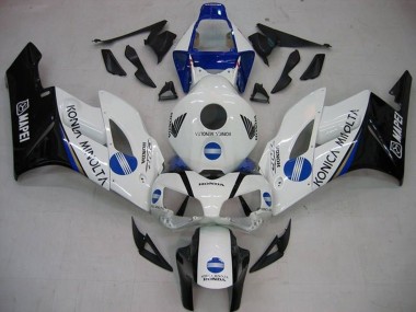 Purchase 2004-2005 White Blue Glossy Black Konica Minolta Honda CBR1000RR Motorcycle Fairings UK