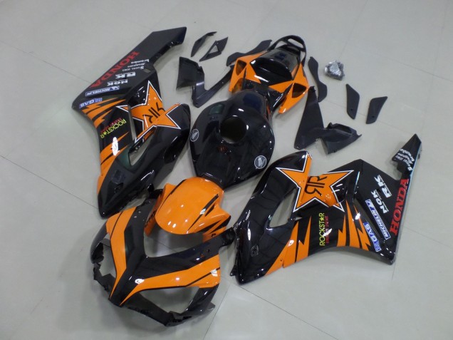Purchase 2004-2005 Orange Glossy Black Rockstar Honda CBR1000RR Motorcycle Fairings UK