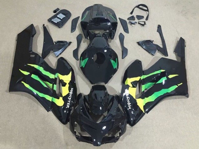 Purchase 2004-2005 Glossy Black Green Yellow Monster Honda CBR1000RR Motorcycle Fairings UK