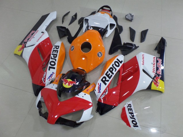 Purchase 2004-2005 Orange White Red Glossy Black Repsol Red Bull HRC Honda CBR1000RR Motorcycle Fairings UK