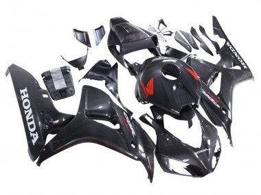 Purchase 2006-2007 Faux Carbon Fiber Red White Honda CBR1000RR Motorcycle Fairings UK