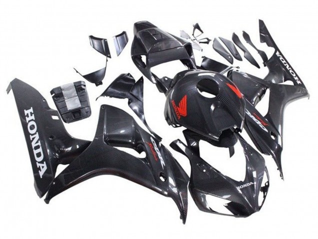 Purchase 2006-2007 Faux Carbon Fiber Red White Honda CBR1000RR Motorcycle Fairings UK